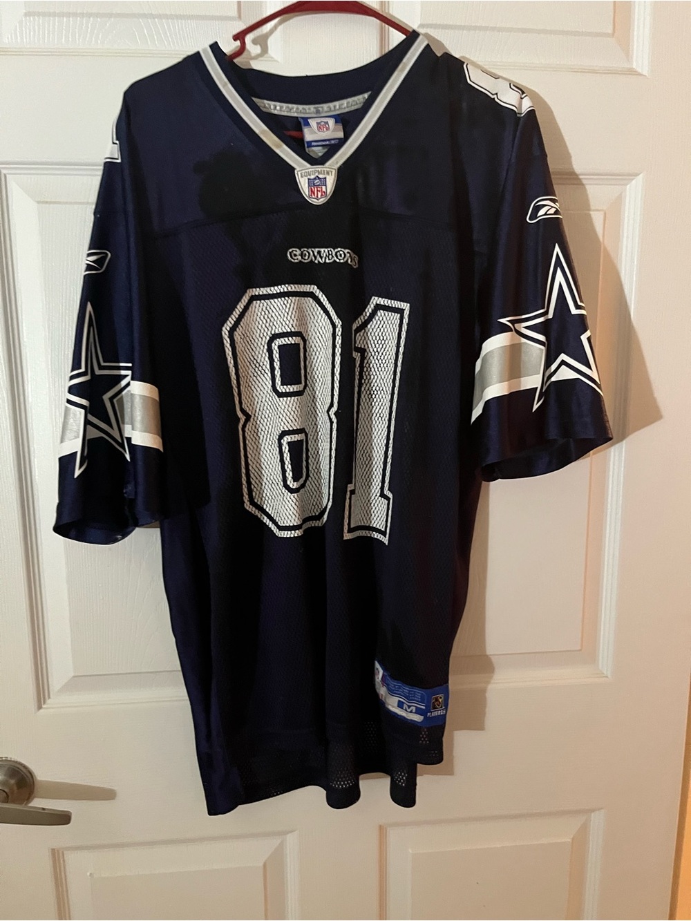 NFL Dallas Cowboys Navy and White #81 Football Jersey
